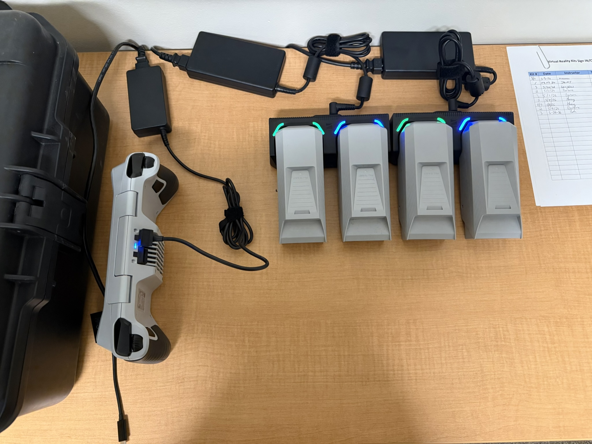 Batteries on charge