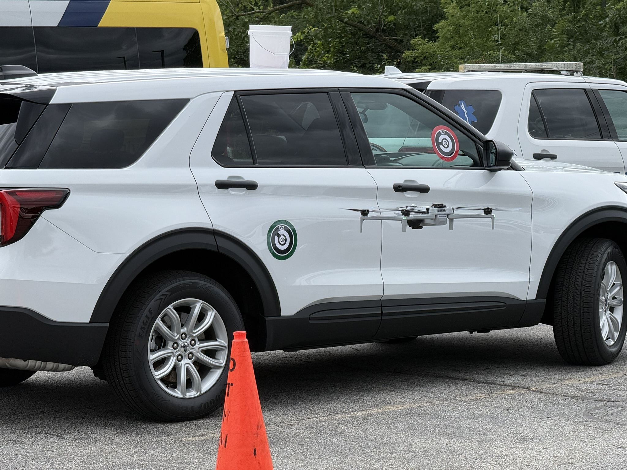 UAS on a marked patrol vehicle