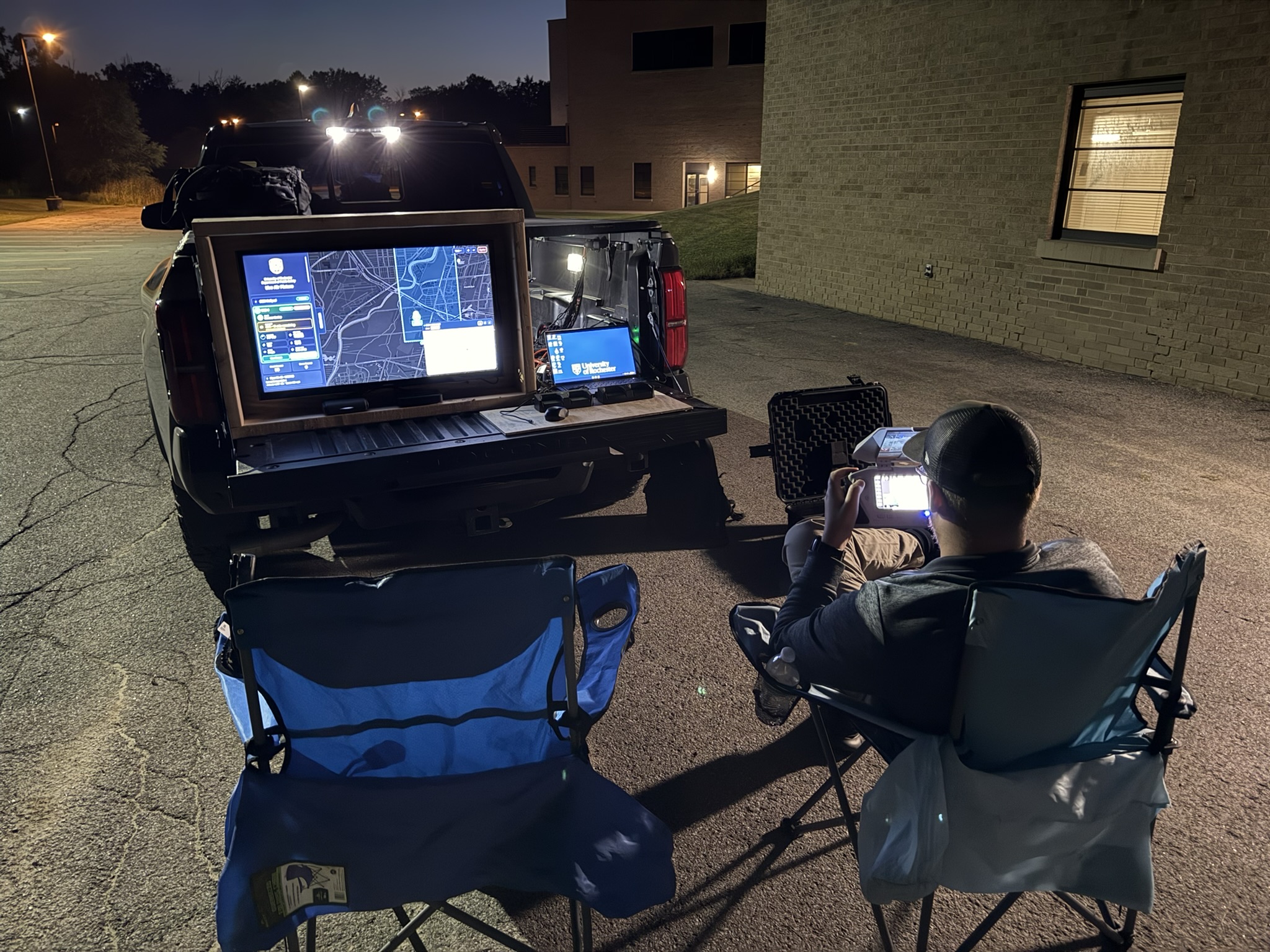 Night operations from a truck