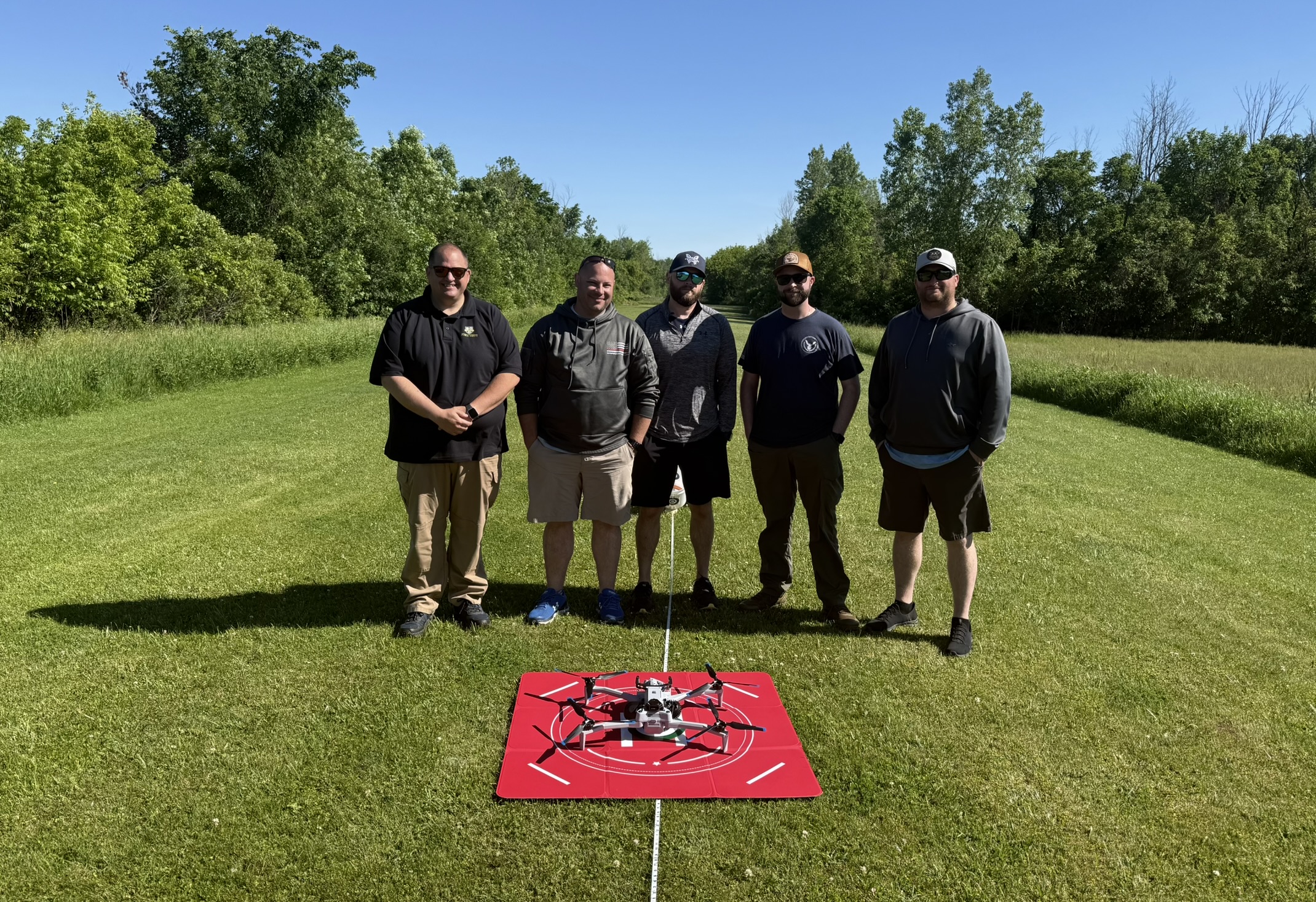 UAS team on the training field